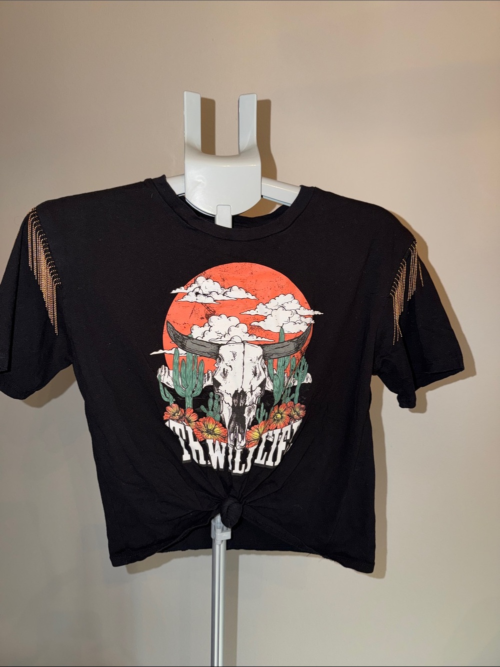 Organic generation dreamer cropped The Wild Life fringe Concert Tee